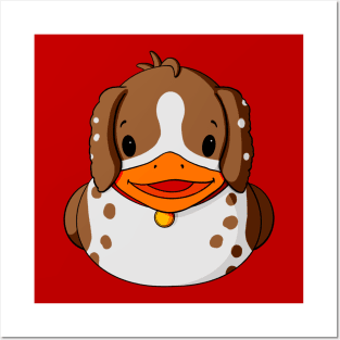 Springer Spaniel Dog Rubber Duck Posters and Art